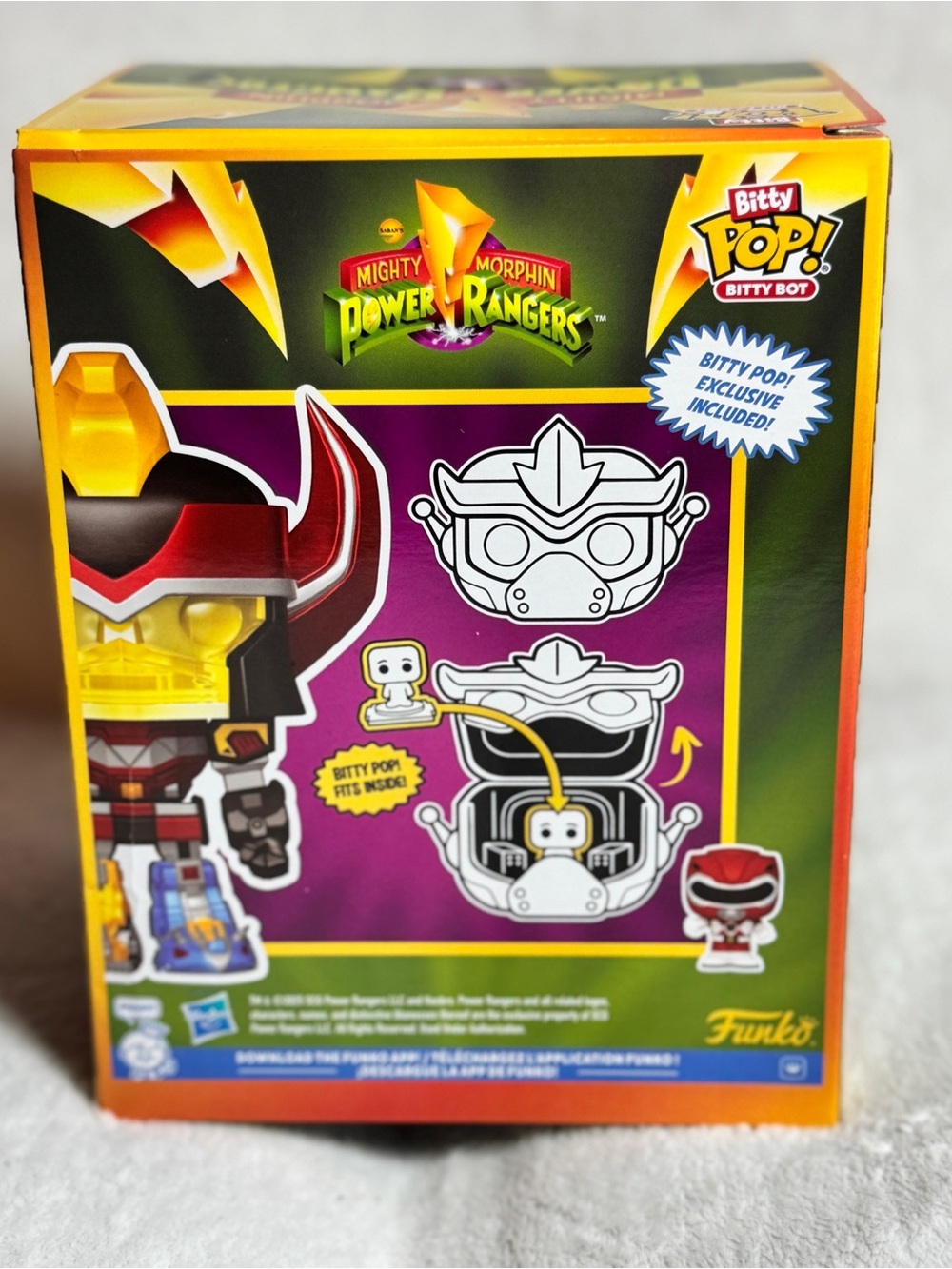 Funko Bitty Pop Bitty Bot! Megazord with Red Ranger Power Rangers 2pc NEW in Box - Picture 5 of 7